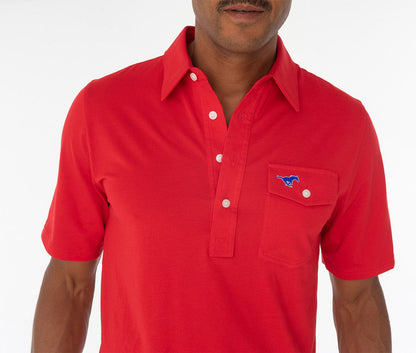 SMU - Coach's Performance Players Shirt - Mustang - Red