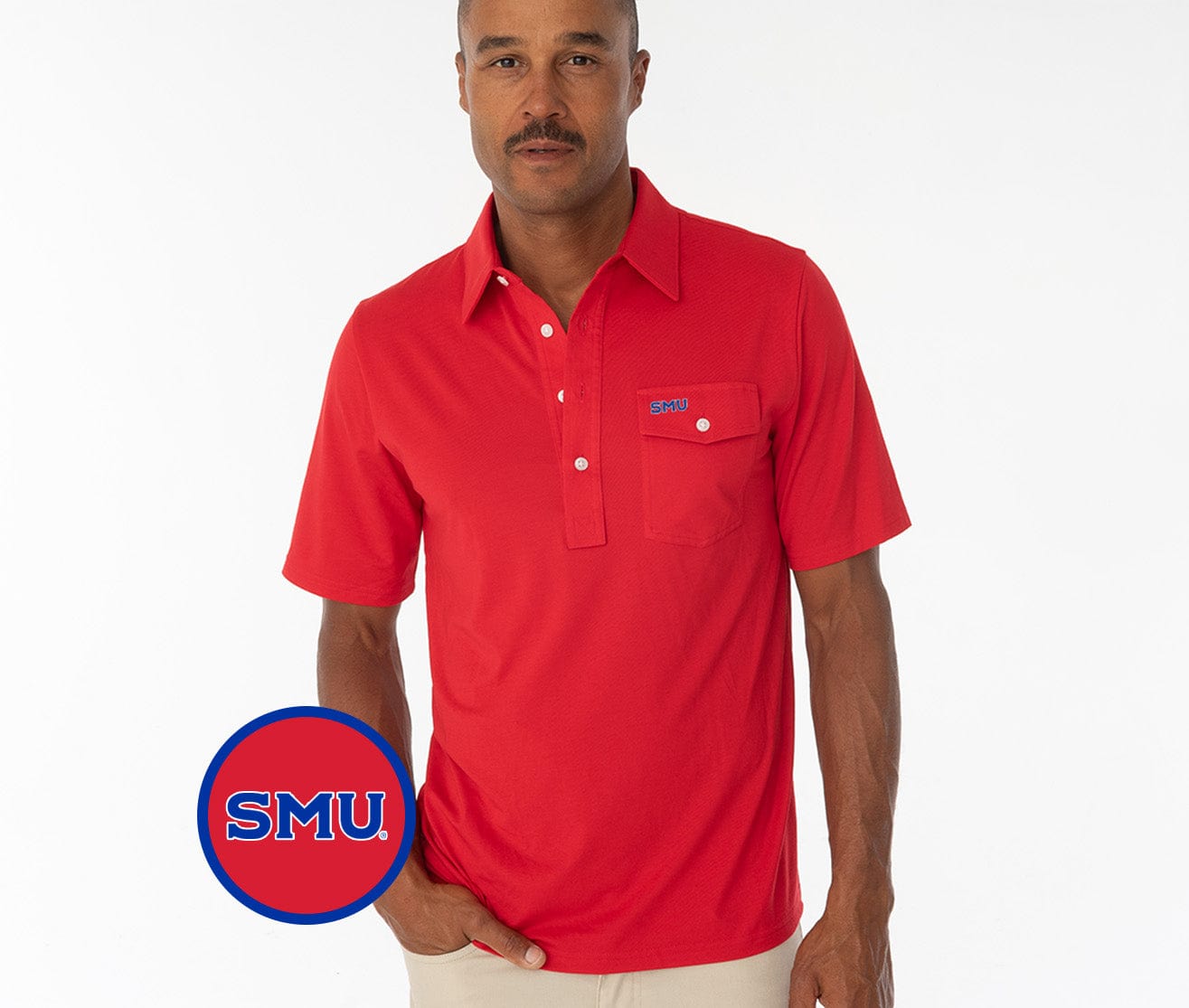 SMU - Coach's Performance Players Shirt - SMU - Red