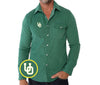 Oregon - Corduroy Pearl Snap - Interlock - Green