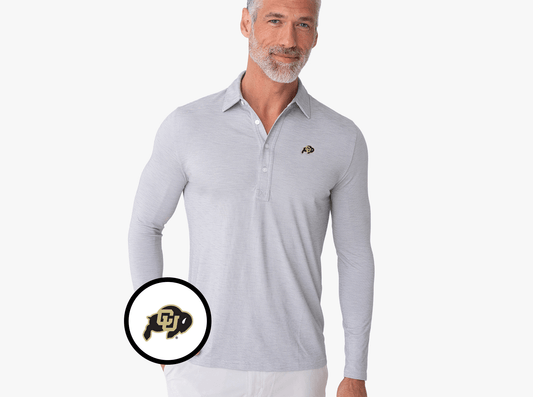 Colorado - Brrr Long Sleeve Range Polo - Buffalo - Silverado