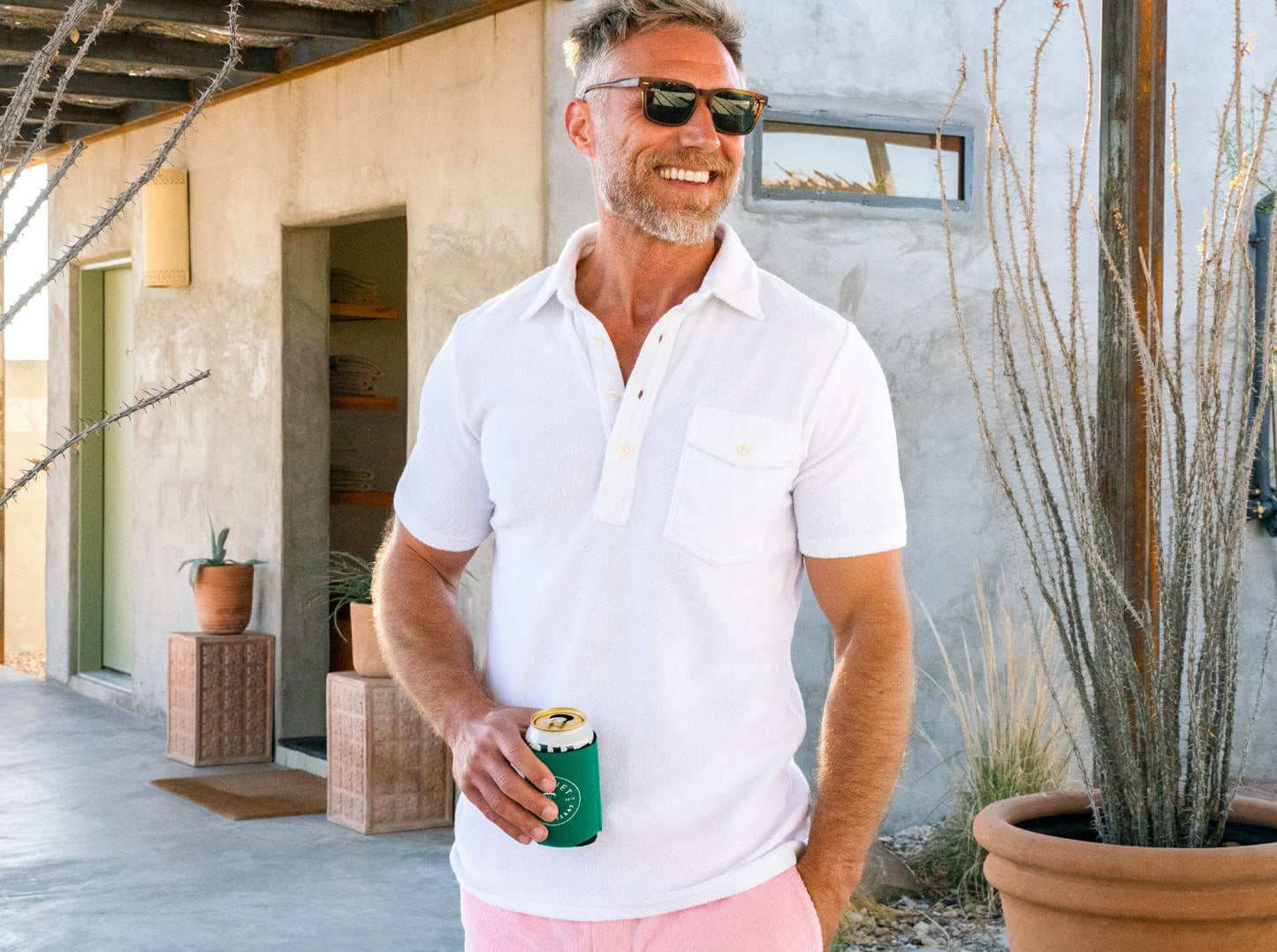 Terrycloth Players Shirt - White Lotus