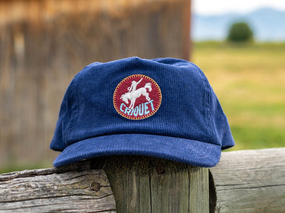 Throwback Hat - Rodeo Patch - Navy Corduroy