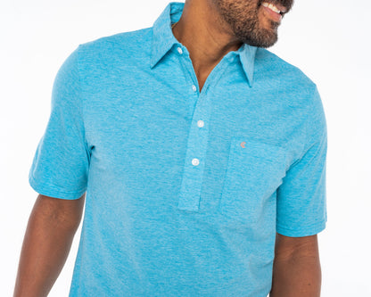 Top-Shelf Players Shirt - Teal Microstripe