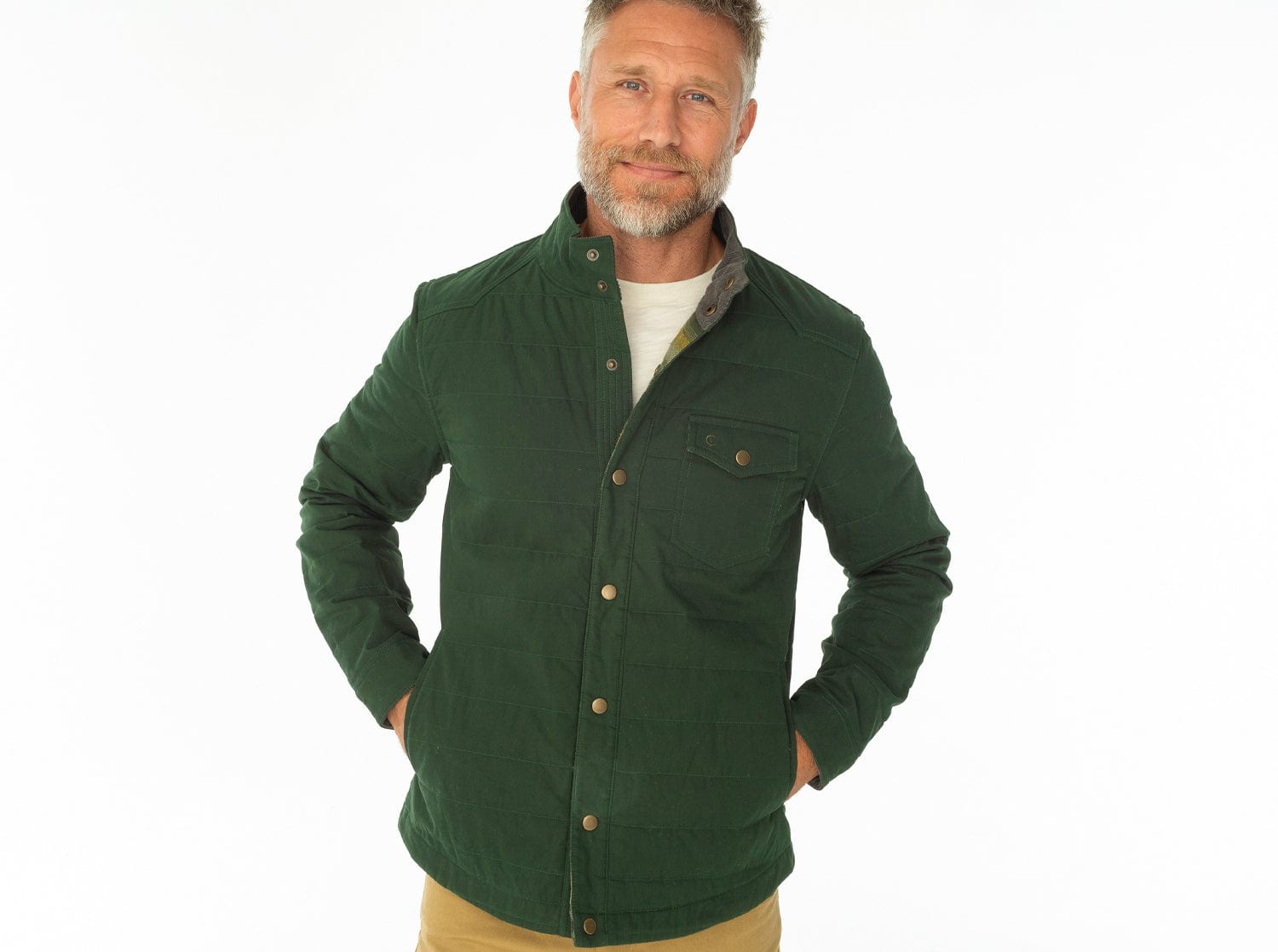 Quilted Waxed Jacket - Aspen Green