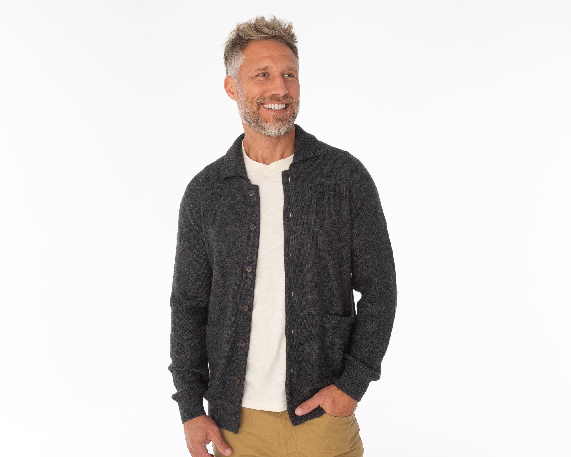 Western Sweater Jacket - Heather Charcoal