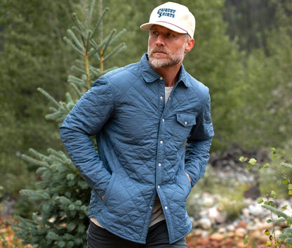 Quilted Shacket - Slate