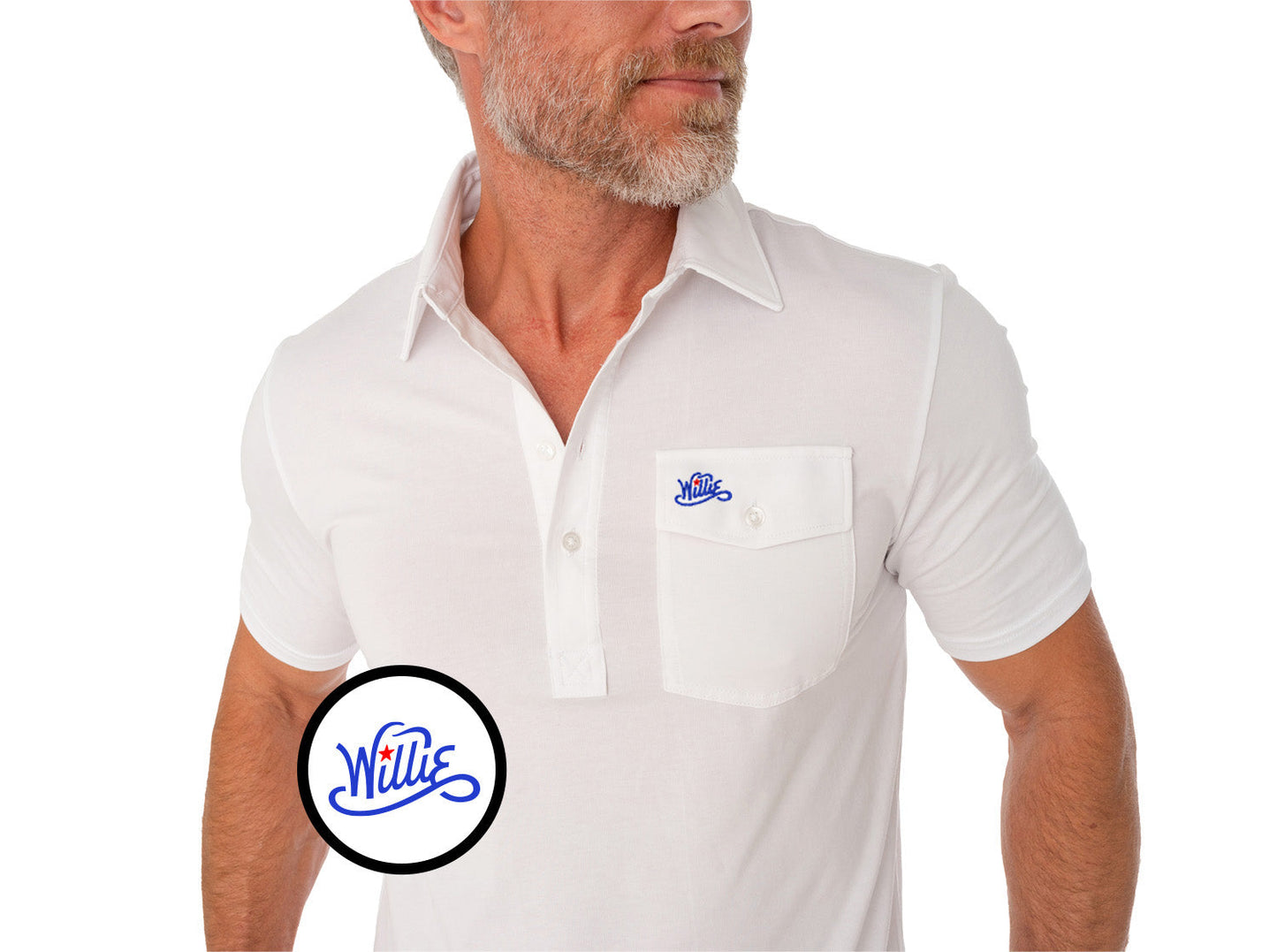 Willie Nelson Players Shirt - The Outlaw - Bright White