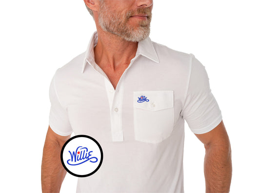Willie Nelson Players Shirt - The Outlaw - Bright White
