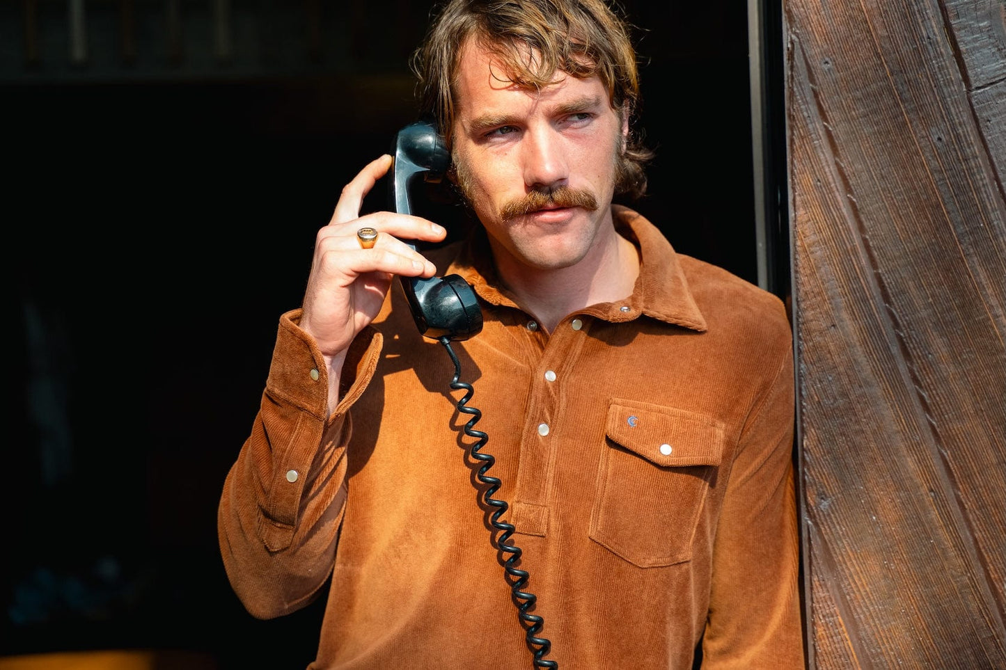 Velour Long Sleeve Players Shirt - Toffee