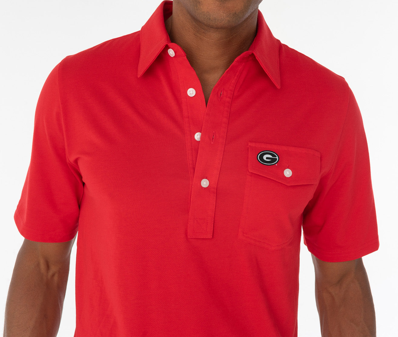 Georgia - Coach's Performance Players Shirt - G - Red - Secondary