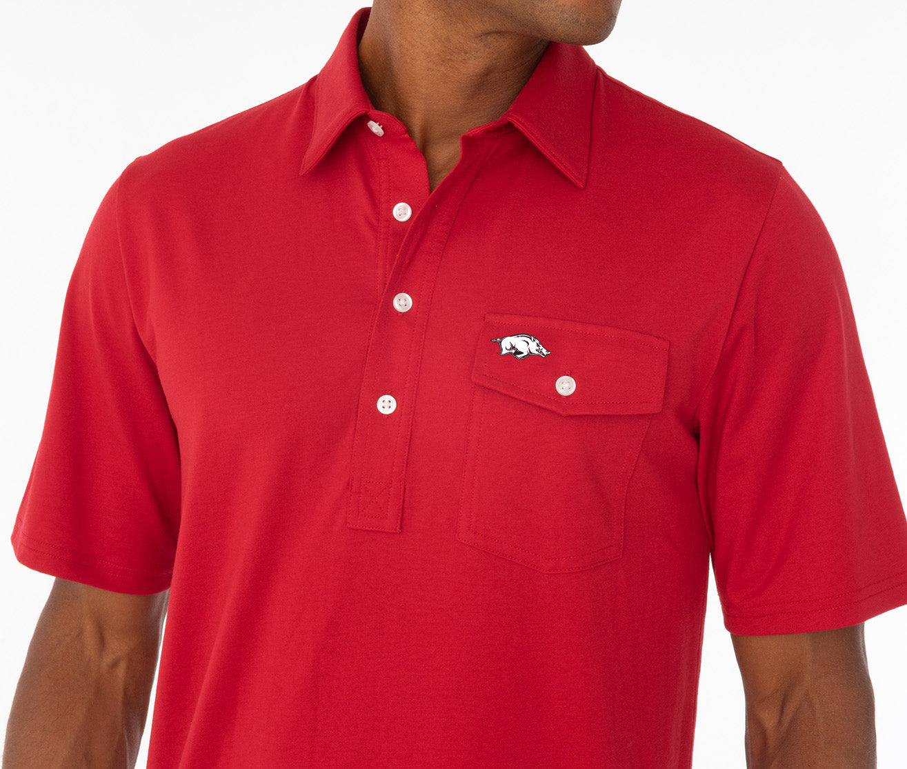 Arkansas - Coach's Performance Players Shirt - Hog - Cardinal - Secondary