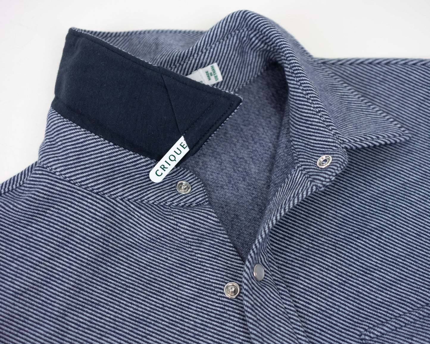 Criquet Chill-Knit Twill Pearl Snap in Navy, view 7