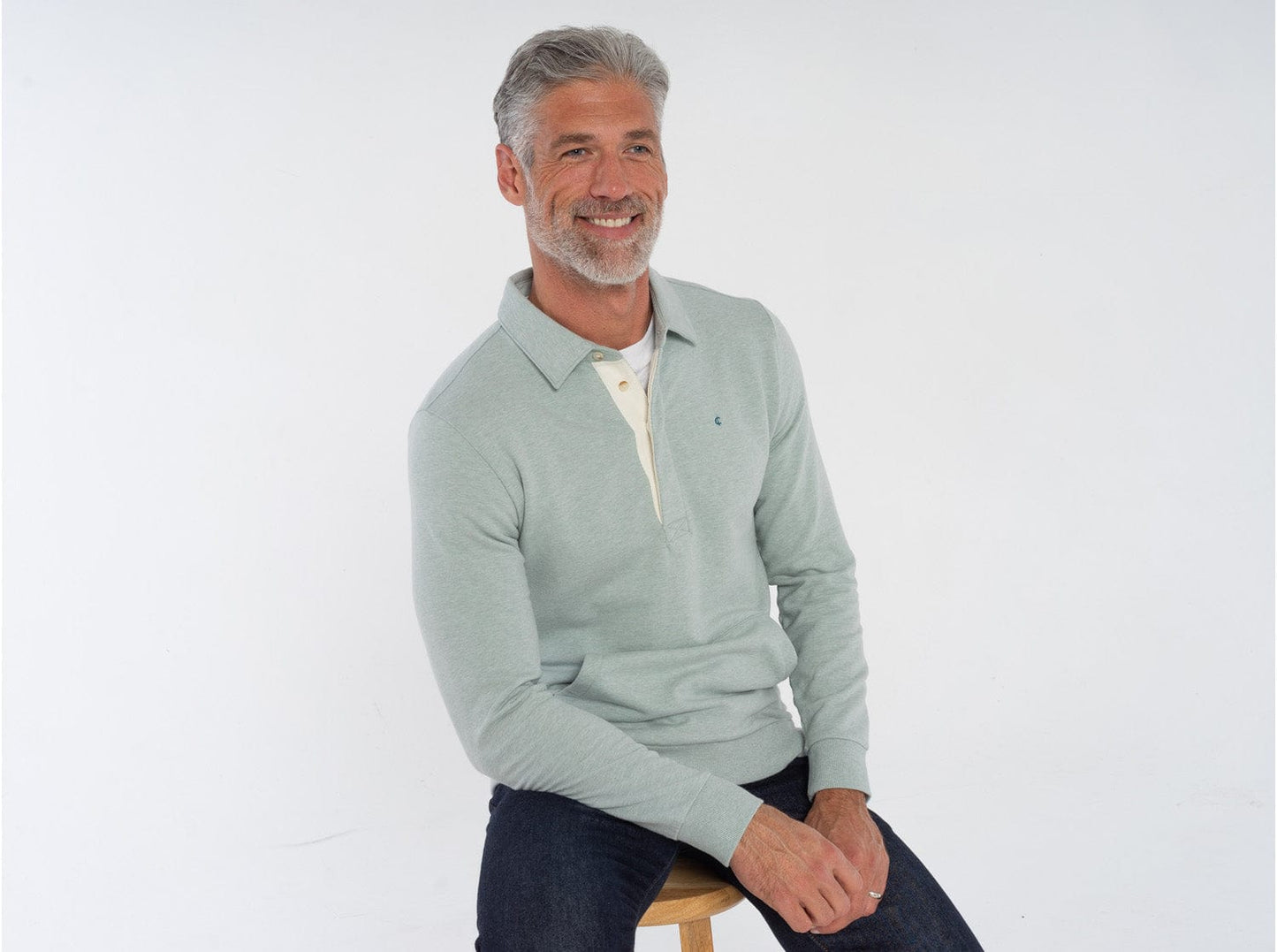 Collared Sweatshirt - Heather Sage