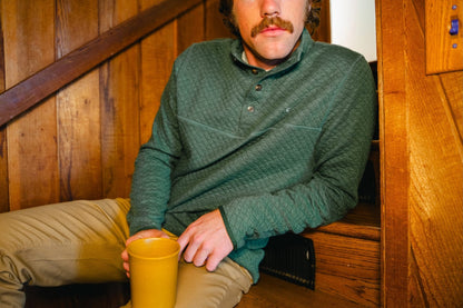 Quilted Pullover - Heather Ivy