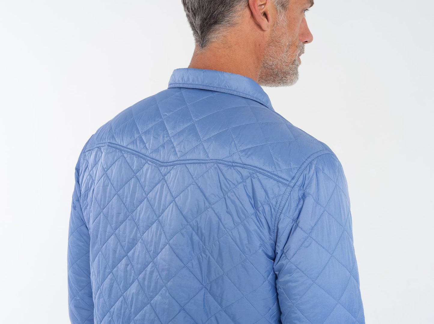 Quilted Shacket - Iris Blue