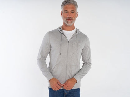 Lounge Zip-Up Hoodie - Light Gray
