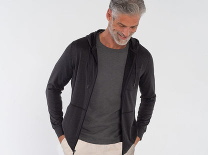 Lounge Zip-Up Hoodie - Black