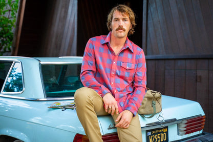 Chill-Knit Twill Pearl Snap - Buffalo Check - Redwood