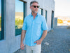 Short Sleeve Corduroy Pearl Snap - Snow Cone