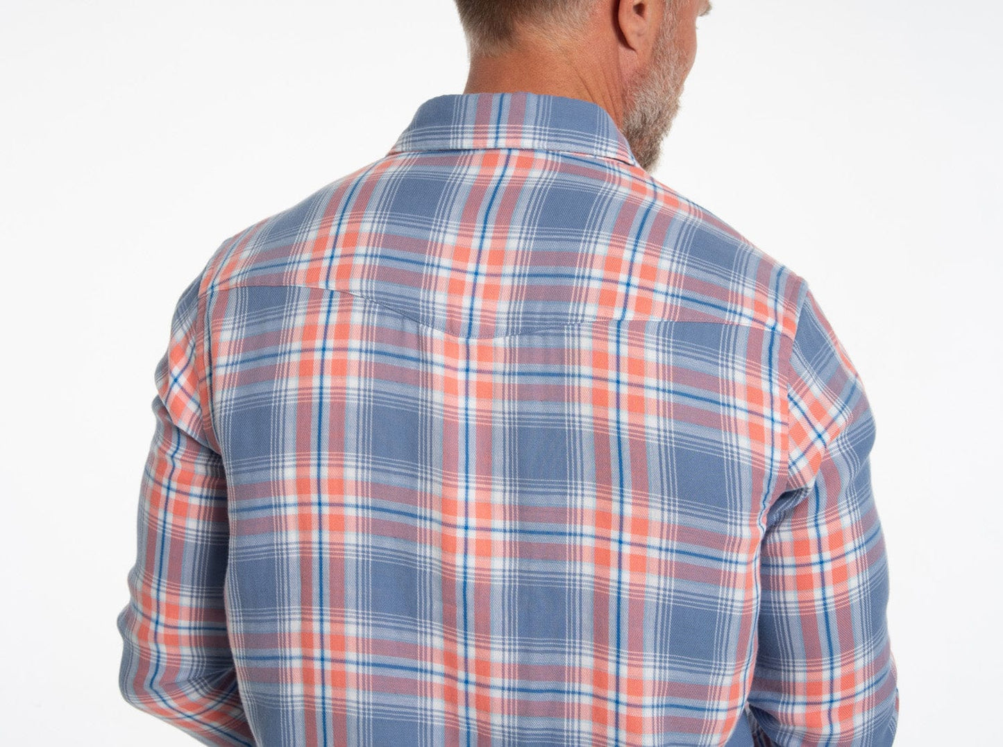 Double Cloth Flannel Pearl Snap - Sunset