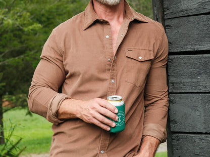 Corduroy Pearl Snap - Walnut