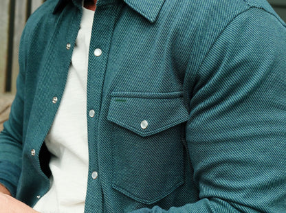 Chill-Knit Twill Pearl Snap - Sapphire