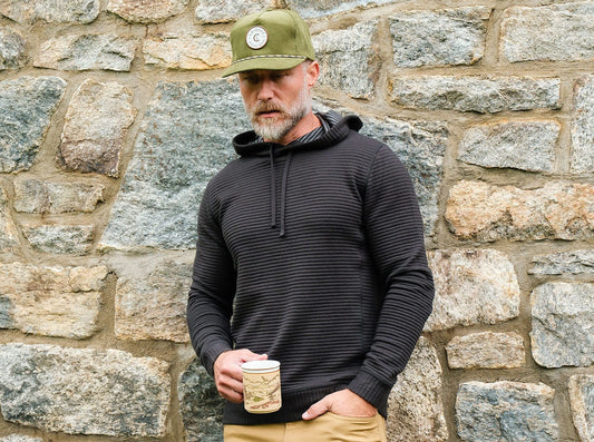 Quilted Hoodie - Black Key