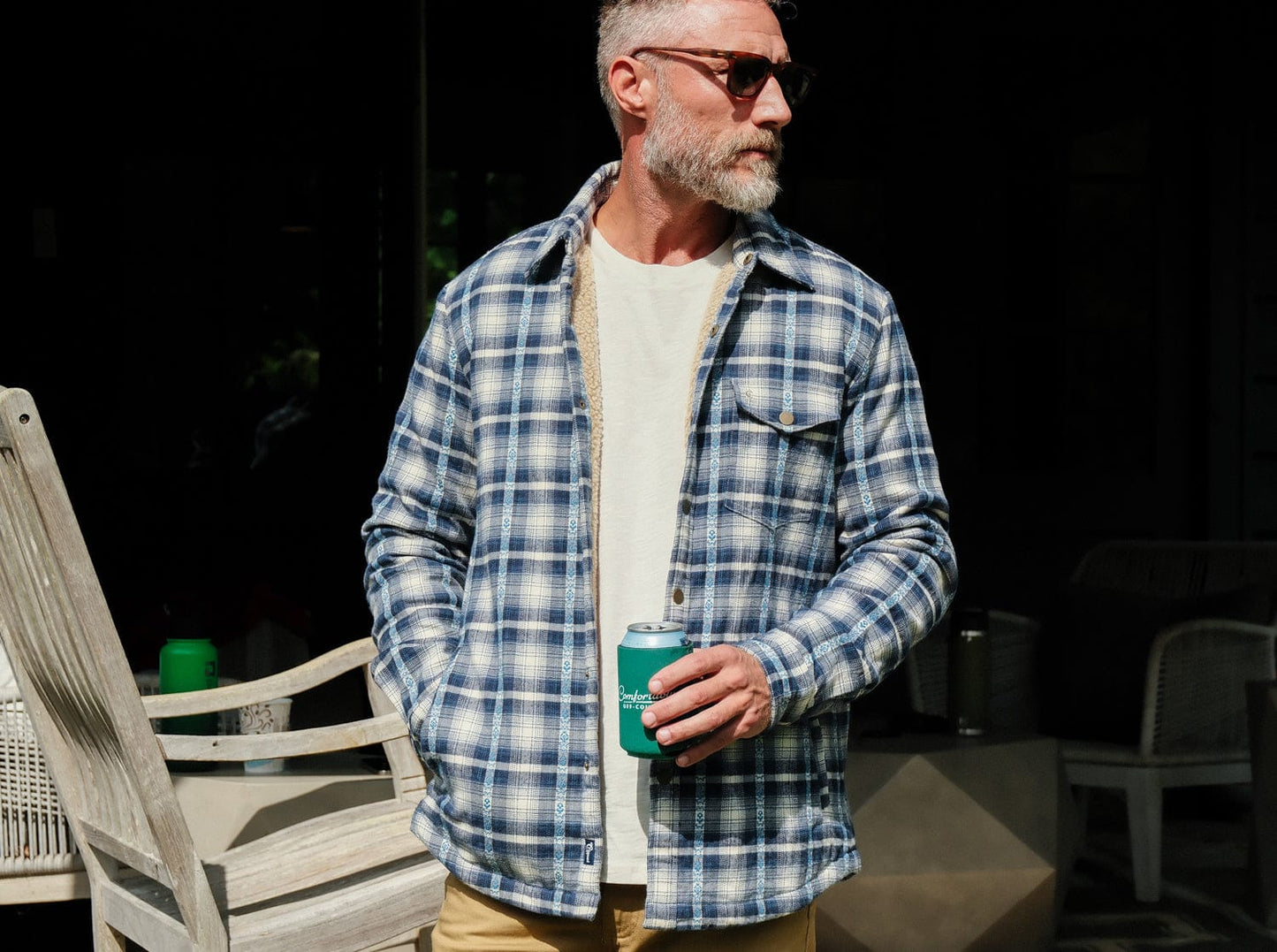 Sherpa Shacket - Yeats Plaid