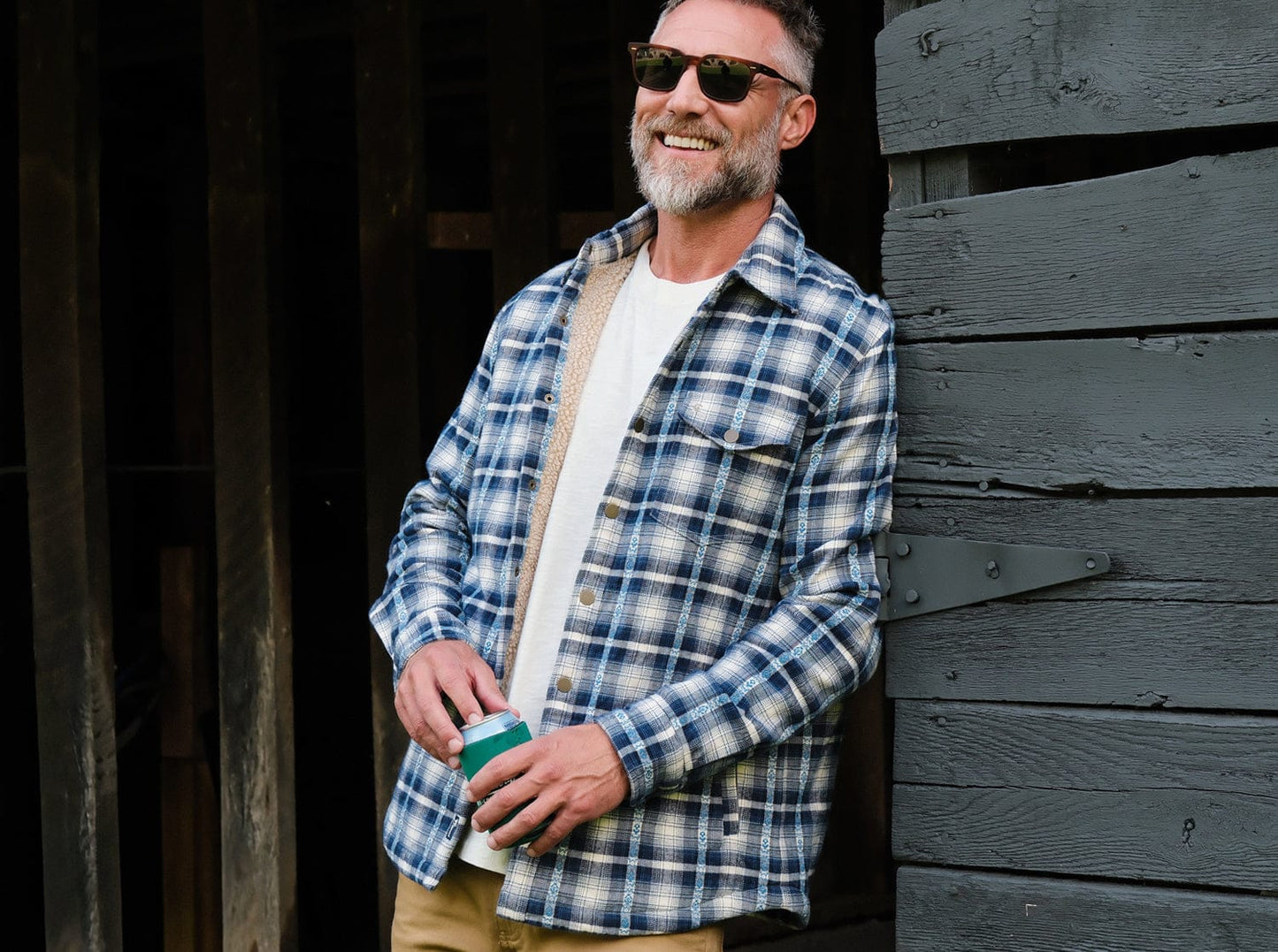 Sherpa Shacket - Yeats Plaid