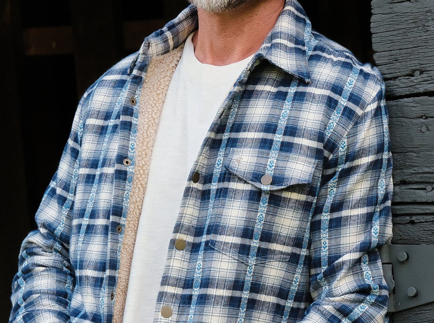 Sherpa Shacket - Yeats Plaid