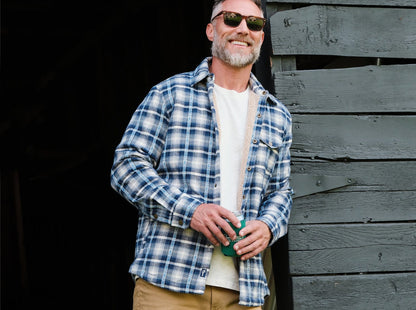 Sherpa Shacket - Yeats Plaid