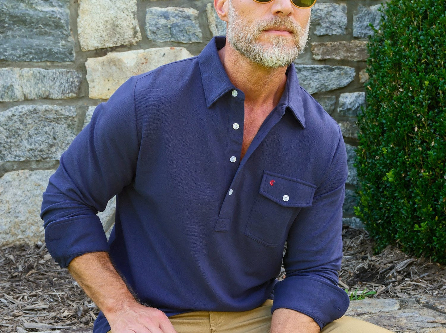 Long Sleeve Players Shirt - Peacoat