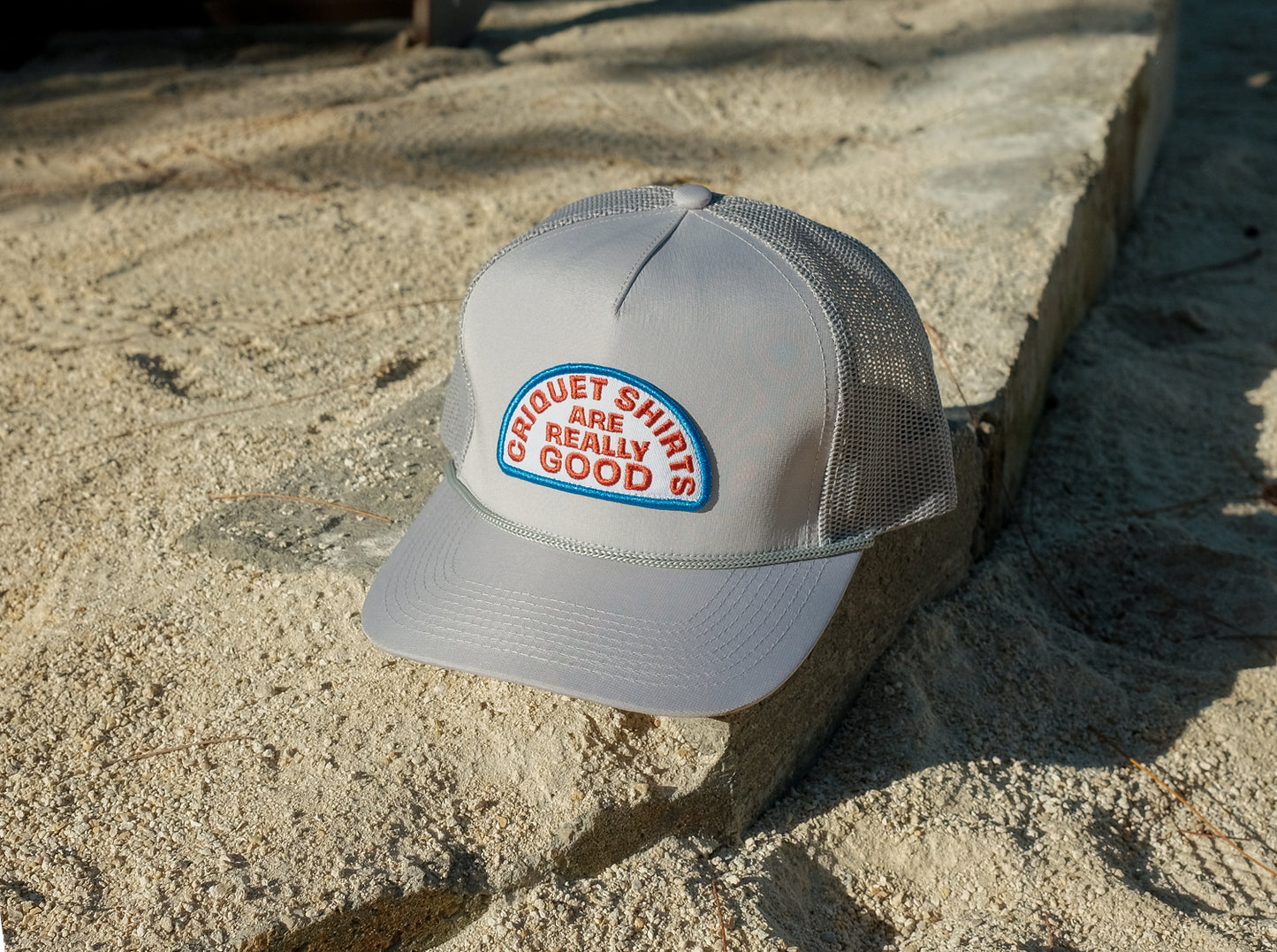 Trucker Hat - Criquet Shirts are Really Good - Gray Ripstop