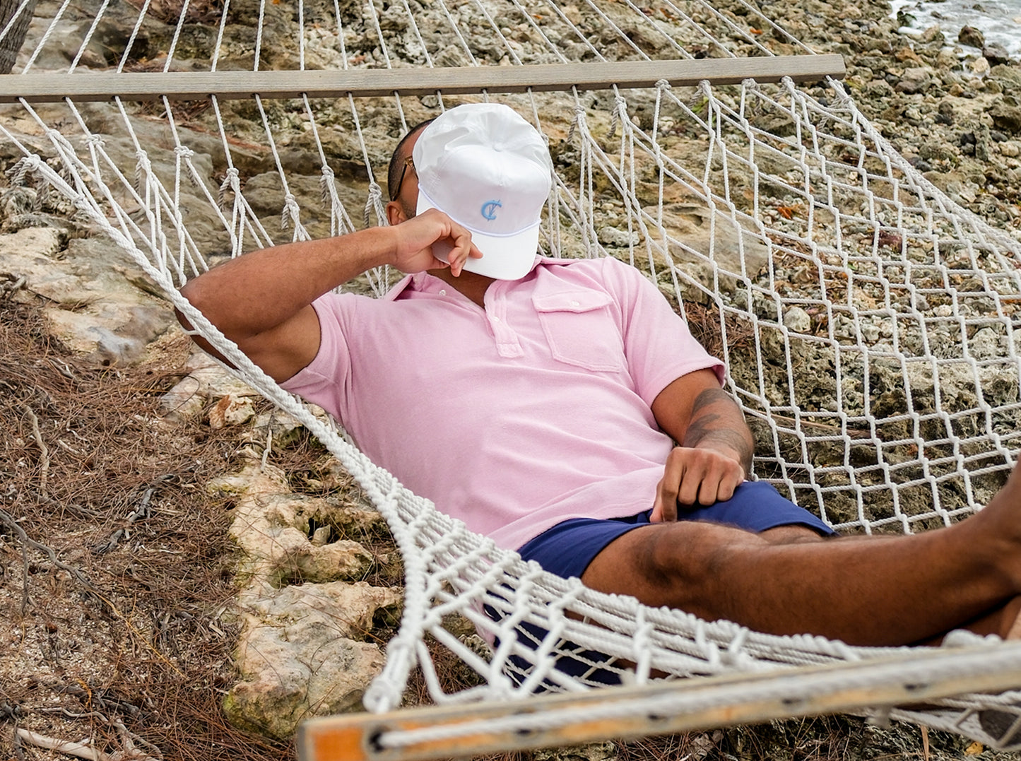 Throwback Hat - Grassy C - Cream Ripstop