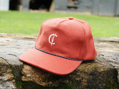 Throwback Hat - Grassy C with Multi Rope - Rust Wool