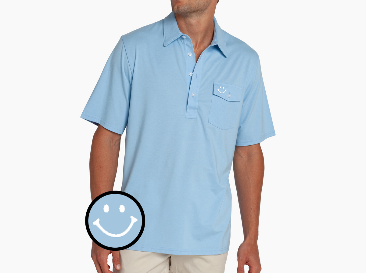 Del Campo - Performance Players Shirt - Smiley Face - Light Blue