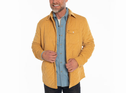 Corduroy Quilted Shacket - Camel