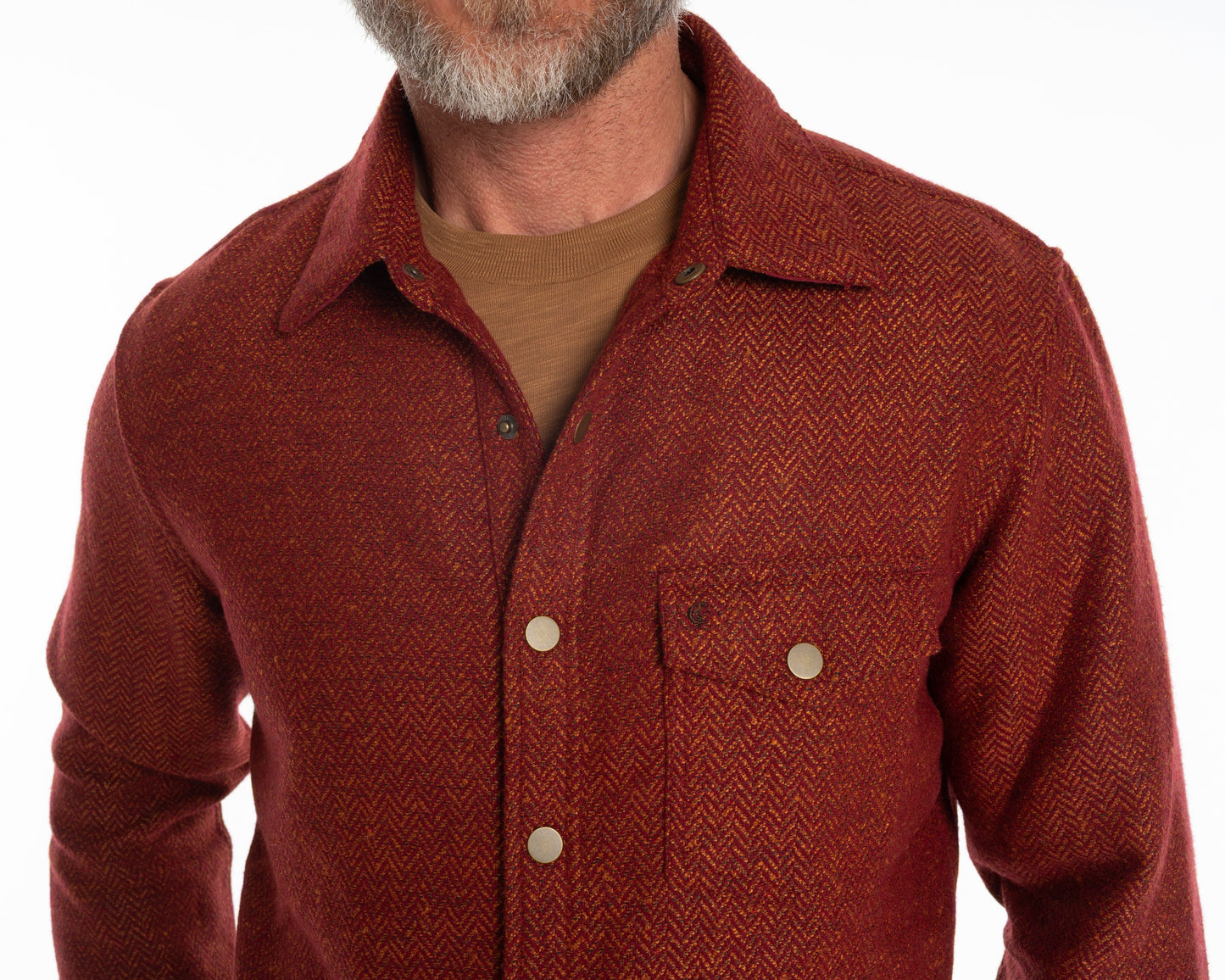 Herringbone Shacket - Ember