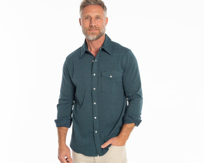 Chill-Knit Twill Pearl Snap - Sapphire