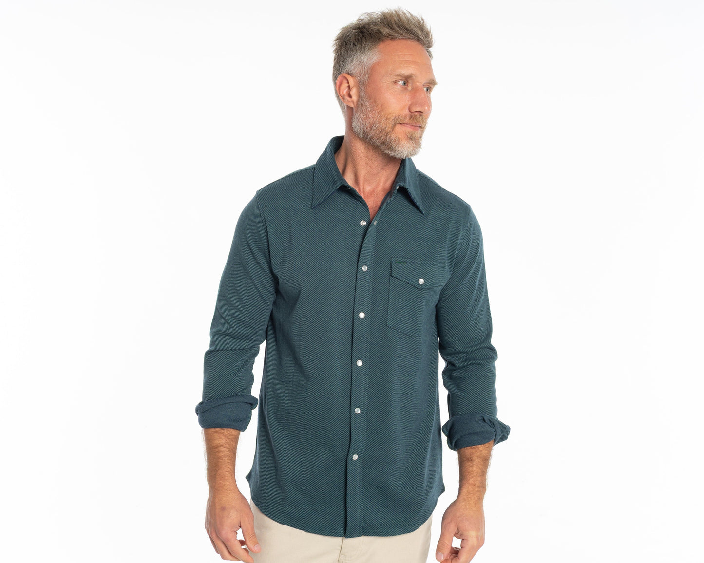 Chill-Knit Twill Pearl Snap - Sapphire