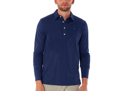 brrr° Long Sleeve Range Polo - Navy