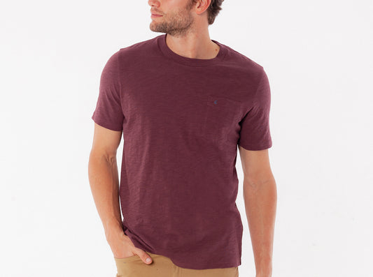 Criquet Slub Cotton Short Sleeve T-Shirt in Jam Band, studio photo