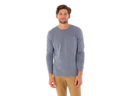 Cotton Slub Long Sleeve T-Shirt - Steel