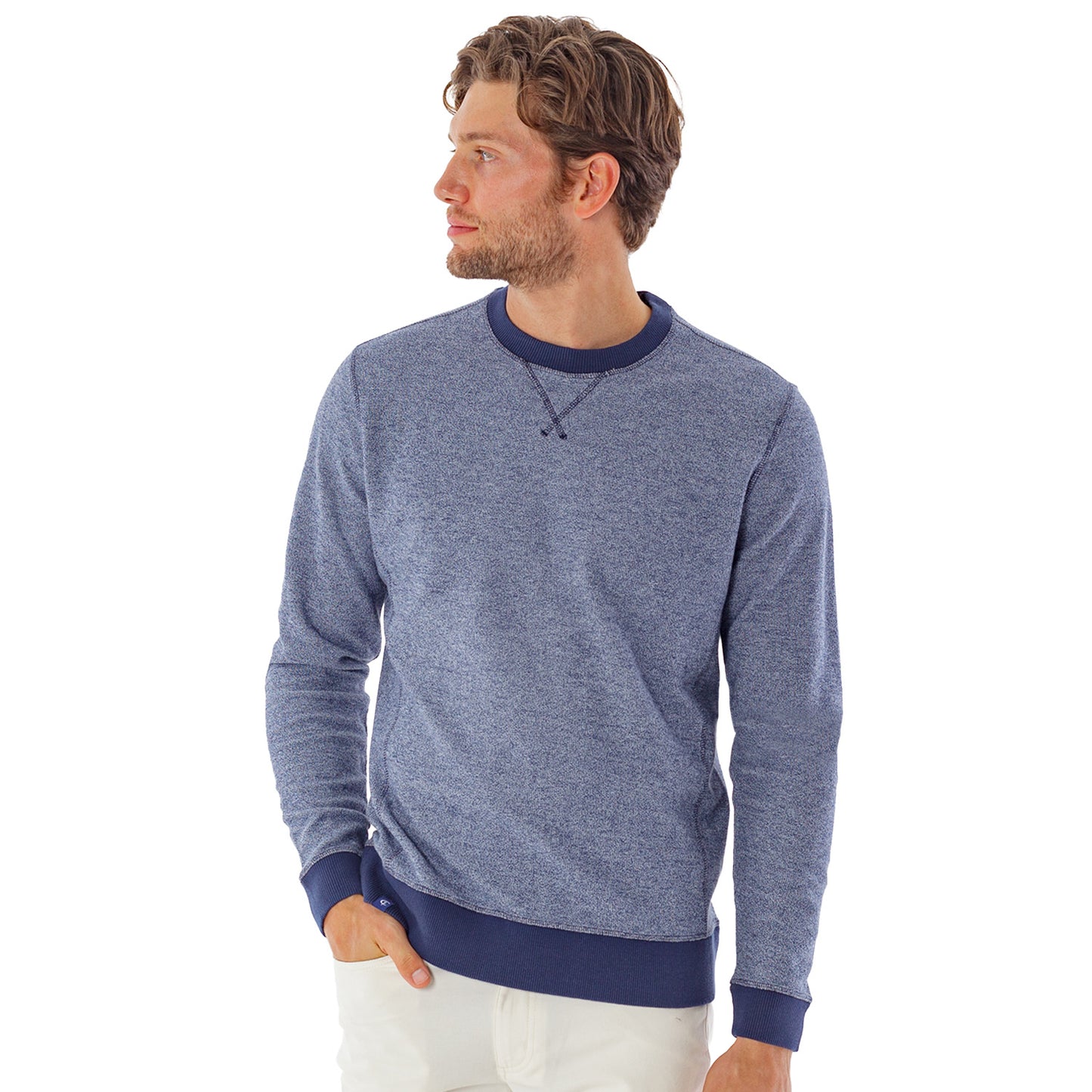 French Terry Crewneck Sweatshirt - Dusty Blue