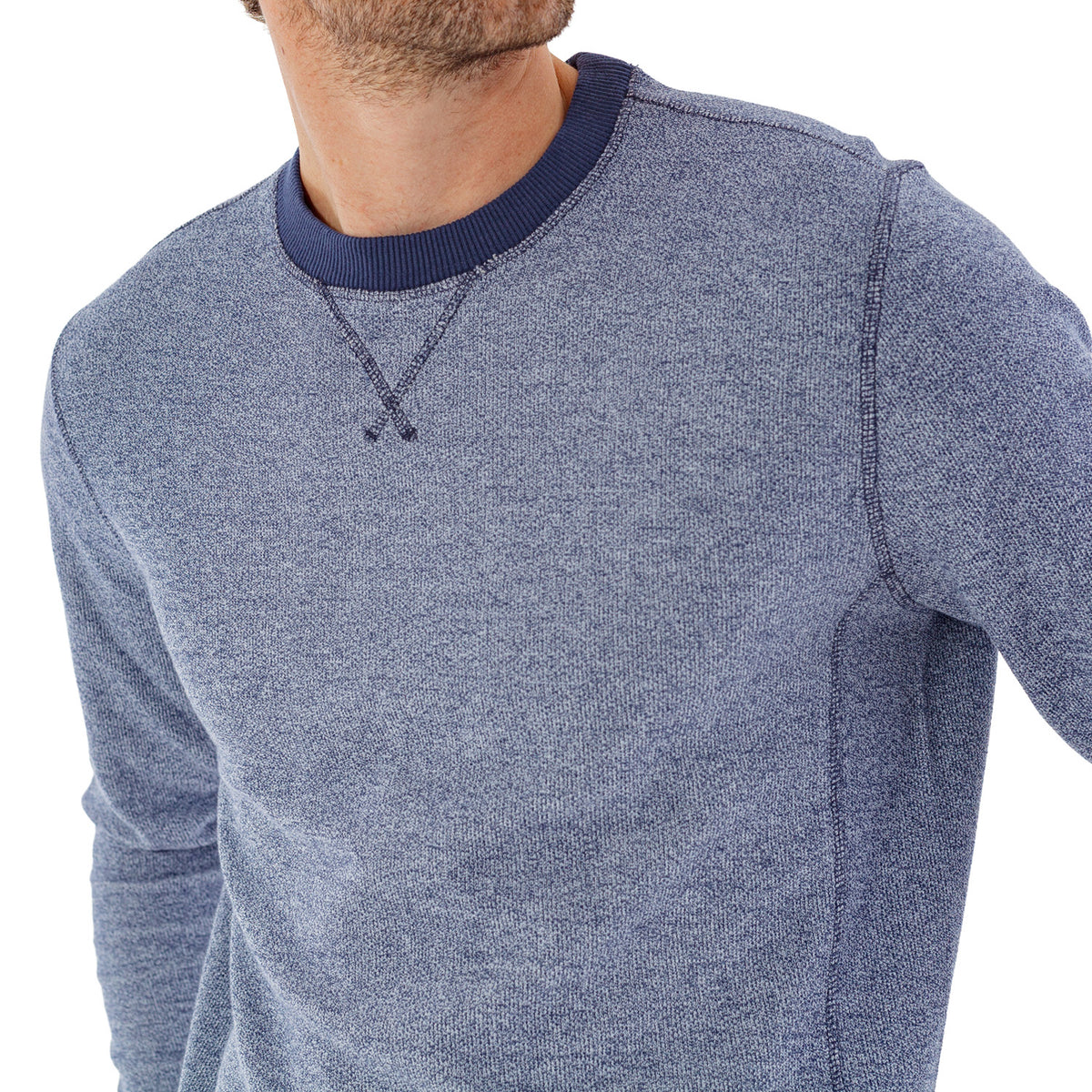 French Terry Crewneck Sweatshirt - Dusty Blue