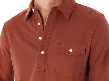 Long Sleeve Players Shirt - Root Beer