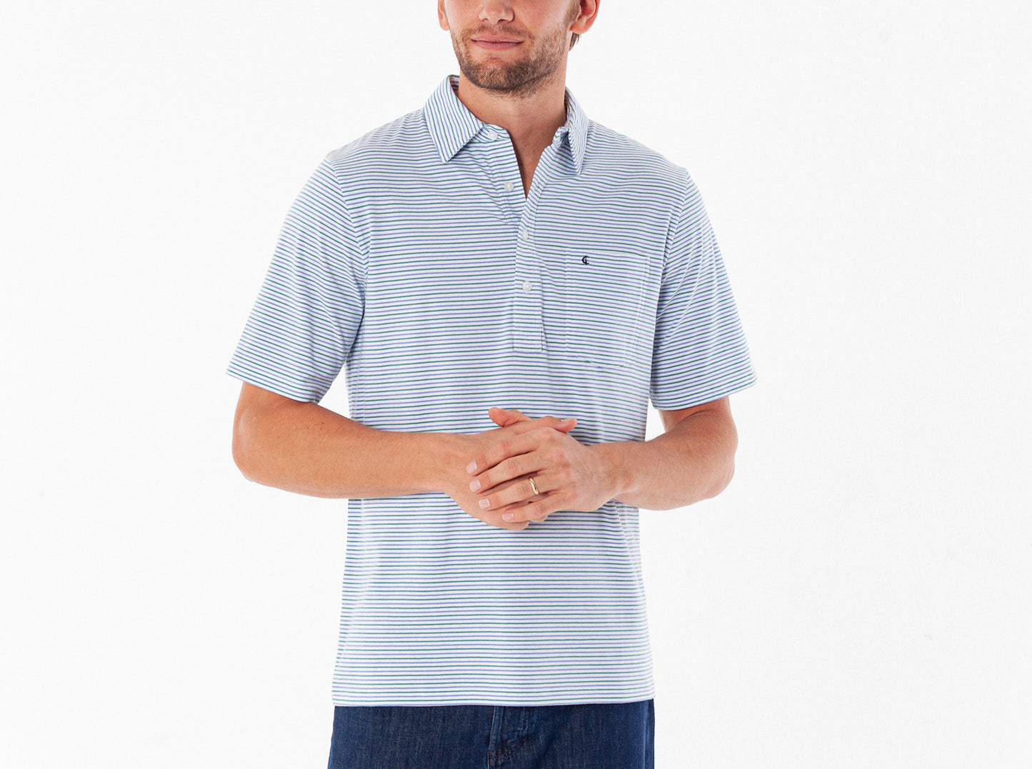 Top-Shelf Players Shirt - Stewart Stripe - White