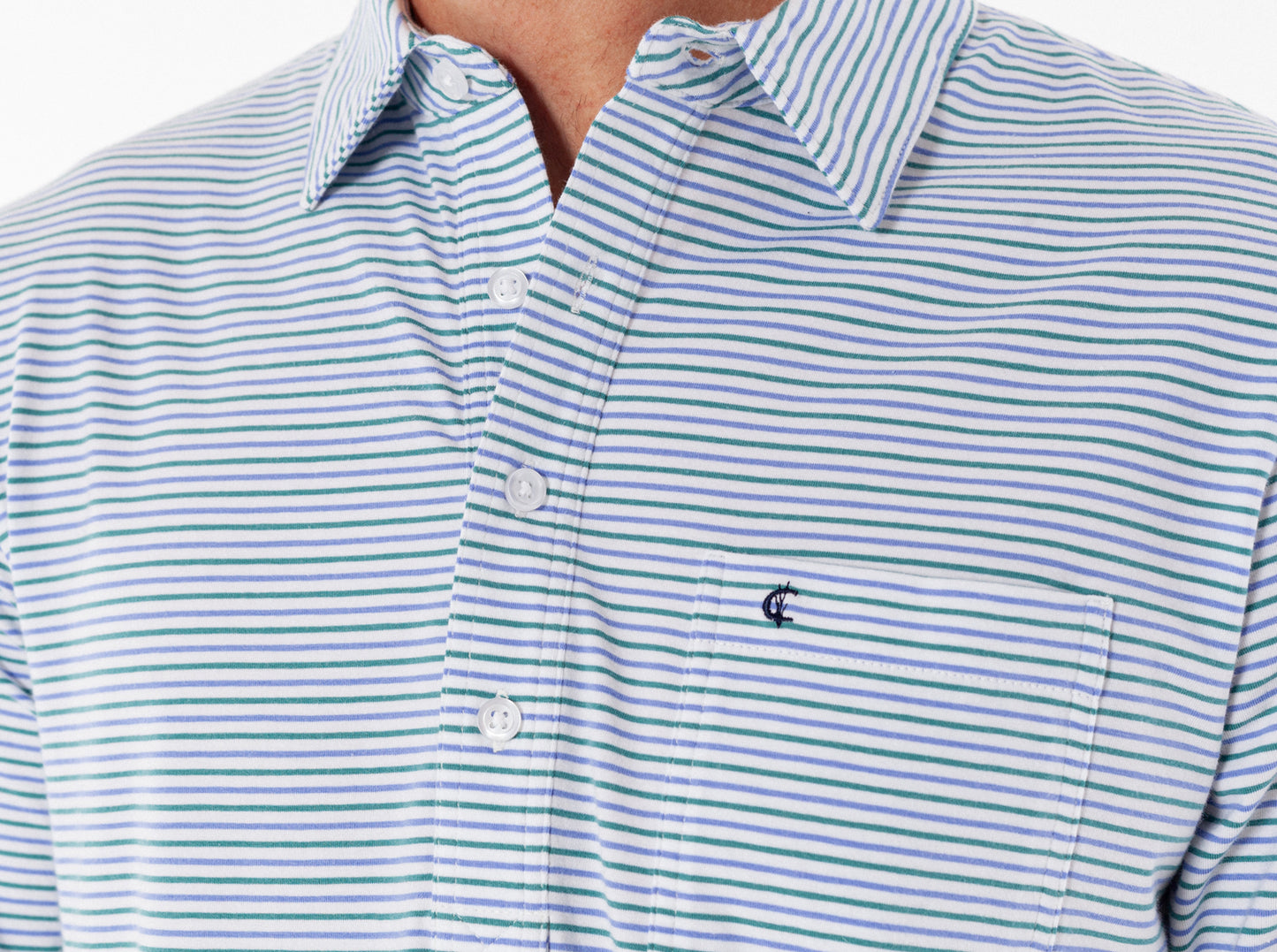 Top-Shelf Players Shirt - Stewart Stripe - White