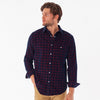 Corduroy Pearl Snap - Navy Check