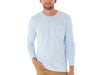 Cotton Slub Long Sleeve T-Shirt - Ice Blue